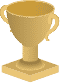 Cartoon golden trophy cup